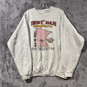 VTG 90s Santee Minnesota City Fleece CrewNeck Sweatshirt Made USA Men's Size 2XL